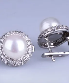 серебряные серьги с жемчугом