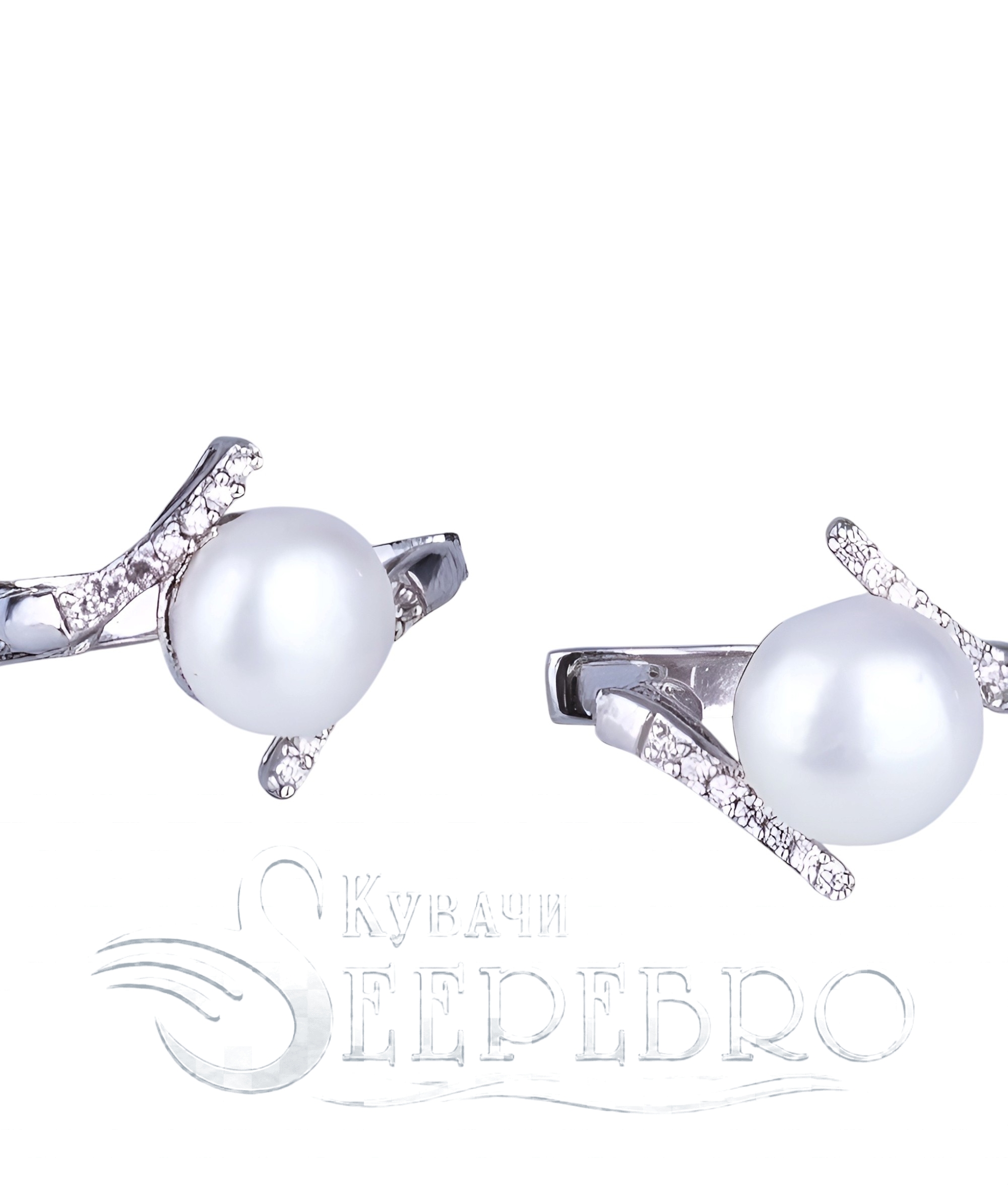 Серьги с жемчугом "Серебро" 1 серьги жемчуг серебро