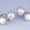 серебряные серьги с жемчужиной