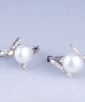 серьги с жемчугом серебро