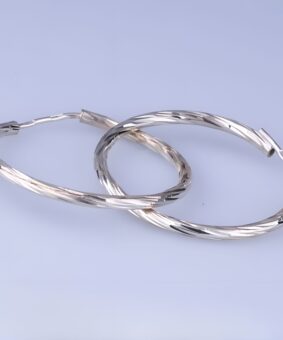 серебряные серьги конго