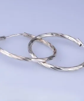 серебряные серьги конго