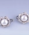 серебряные серьги с жемчугом