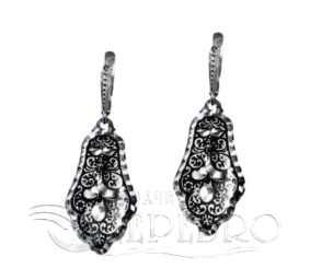 Серьги женские серебряные