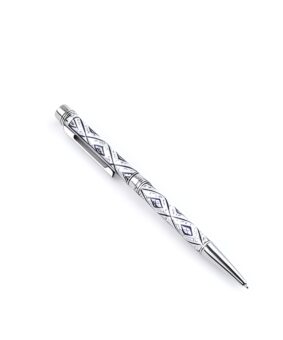 Шариковая серебряная ручка