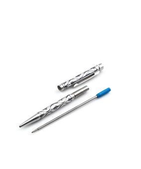 Шариковая серебряная ручка