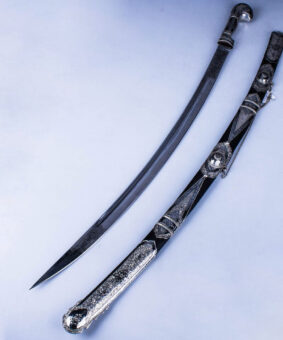 серебряная казачья шашка