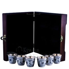 Стопочки из серебра Кубачи 6 стопочки из серебра