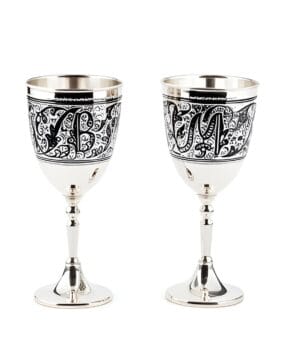 Свадебные бокалы с монограммой