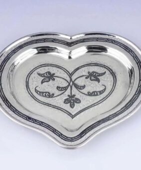 свадебный серебряный поднос