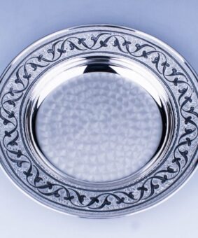 тарелка серебряная
