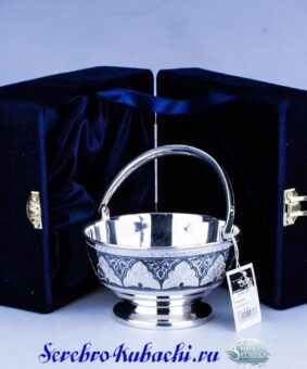 конфетница серебряная кубачи