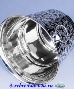 серебряное ведро для шампанского